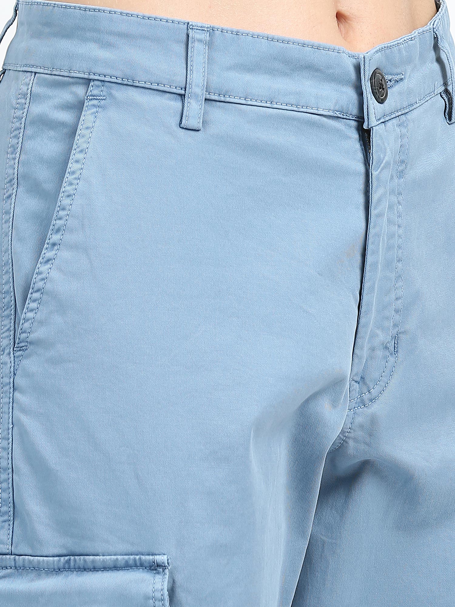 SIKSILK PANTS - Cargo trousers - light blue - Zalando.de